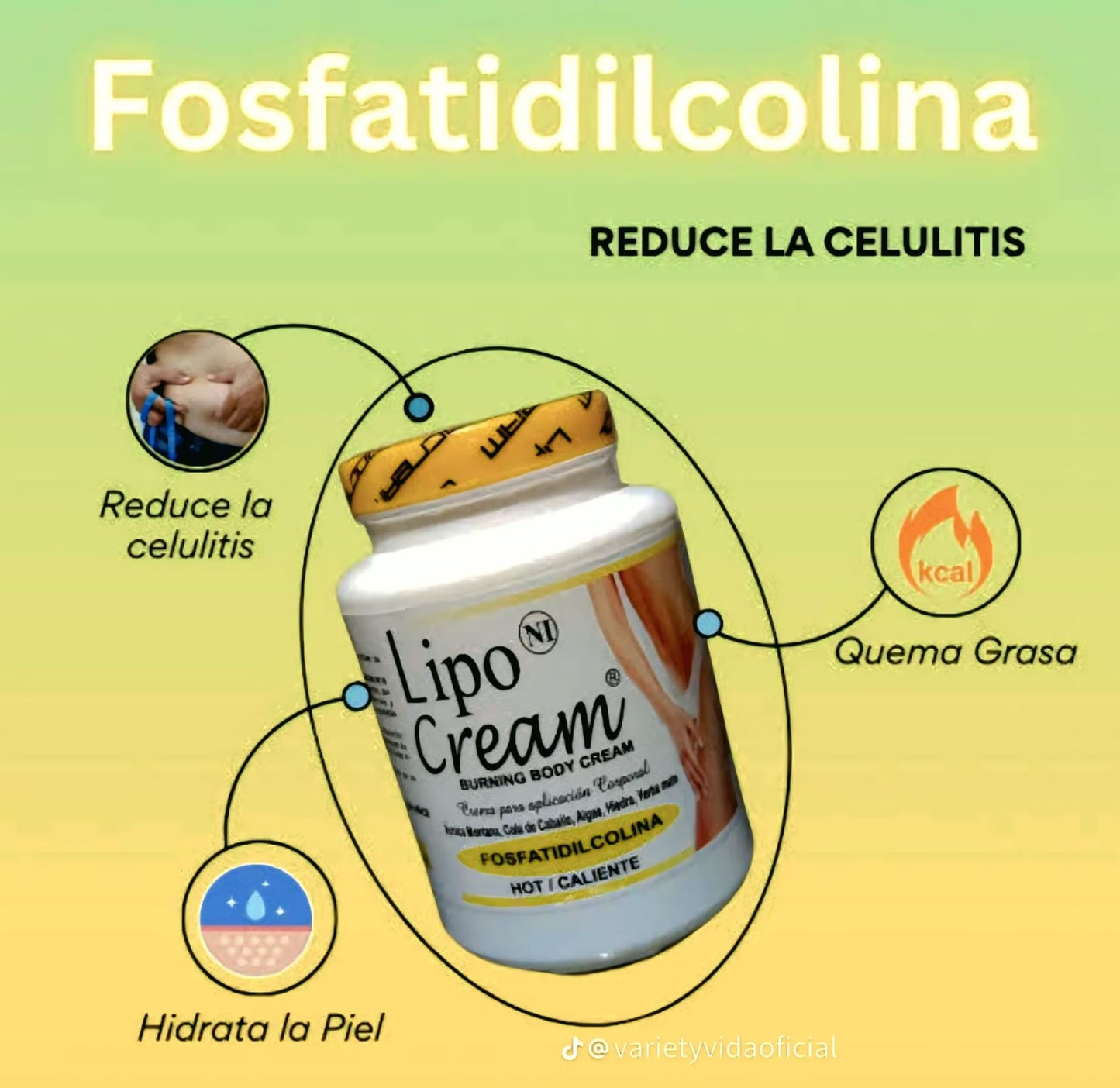 LIPO EN CREMA– REDUCTOR CORPORAL CON EFECTO CALOR  - ENVIO GRATIS